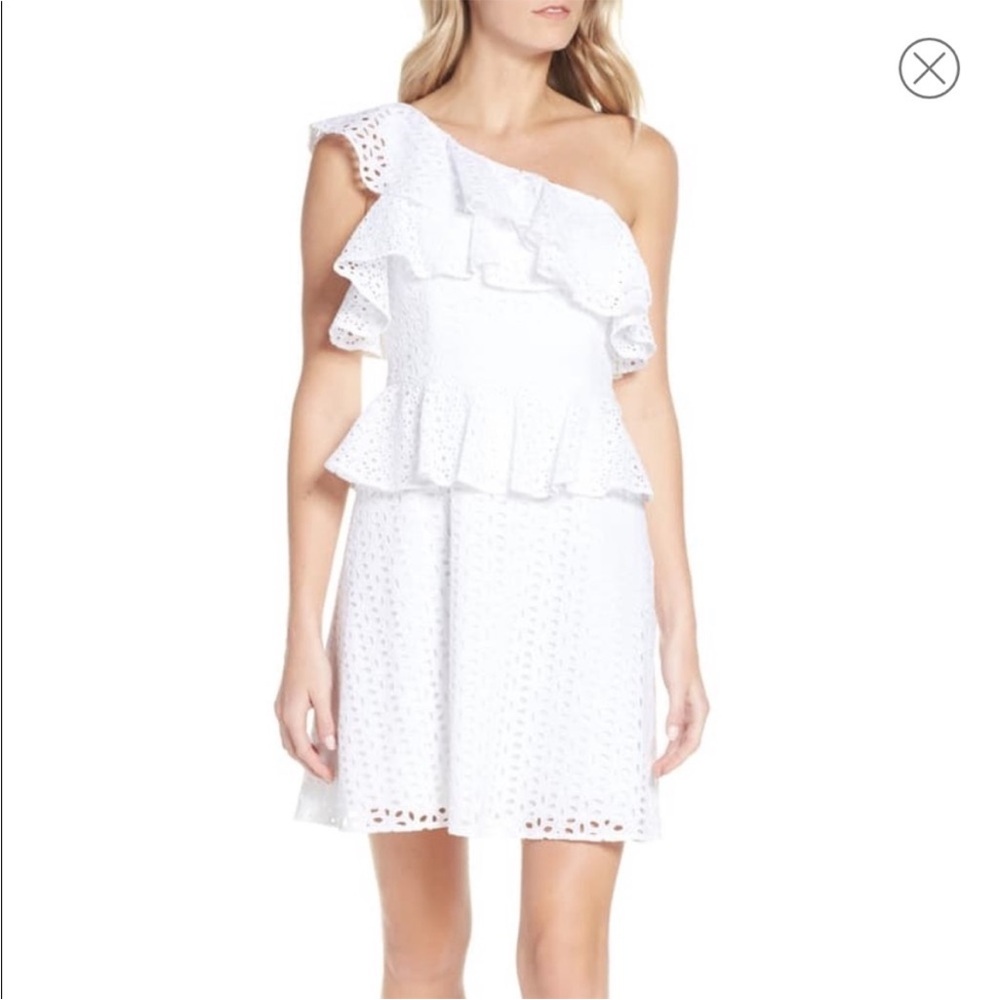 NWT Lilly Pulitzer Josey Eyelet One Shoulder Dress, size 4
